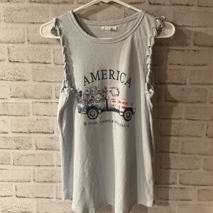 Americana Truck Women’s Small Graphic Tank